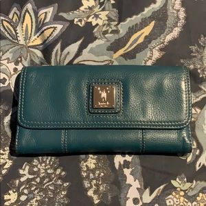 Teal Tignanello Wallet Genuine Leather